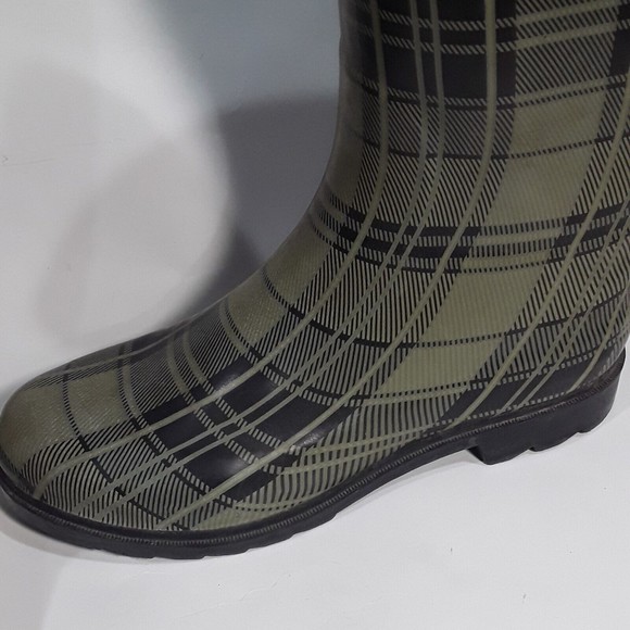 Womens Boots, Rain Boots, Northside LEXI Green/Black Rubber Sz 10 - Picture 4 of 10